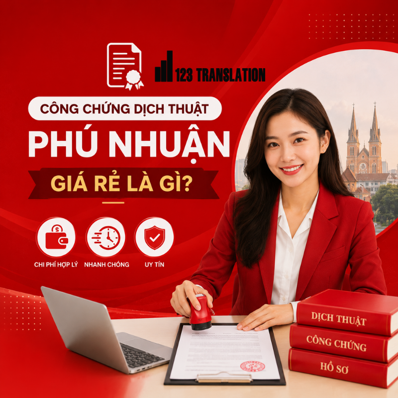 Công chứng dịch thuật Phú Nhuận giá rẻ hỗ trợ xử lý hồ sơ nhanh, phù hợp với nhu cầu cần hoàn thiện giấy tờ sớm.