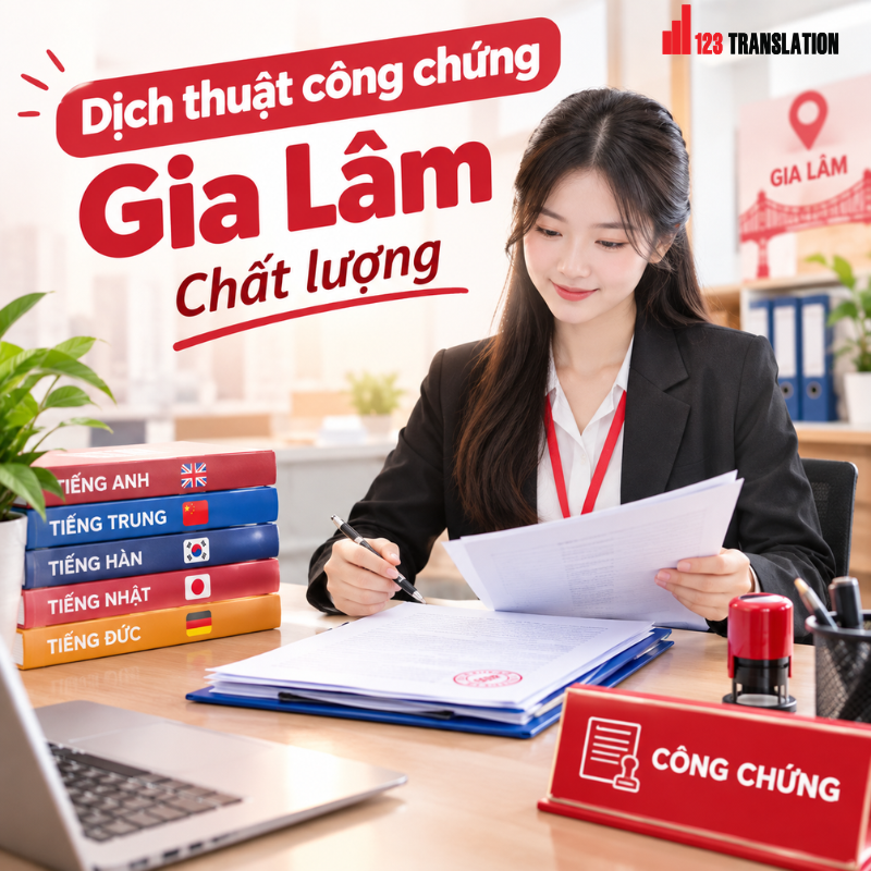 Chi phí dịch thuật công chứng Gia Lâm chất lượng phụ thuộc vào ngôn ngữ, số trang, loại tài liệu và yêu cầu xử lý.