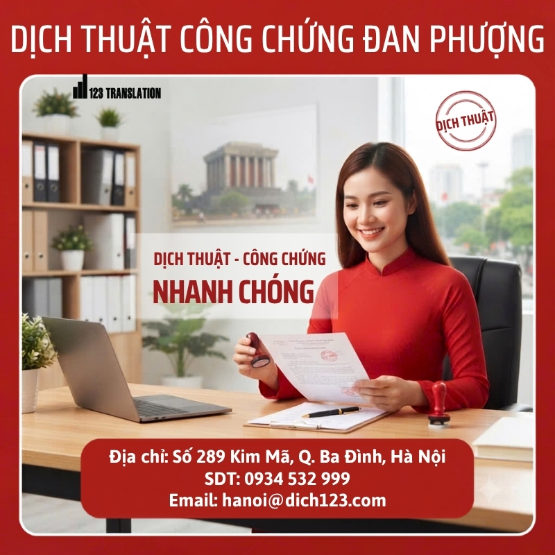 Dịch thuật công chứng Đan Phượng