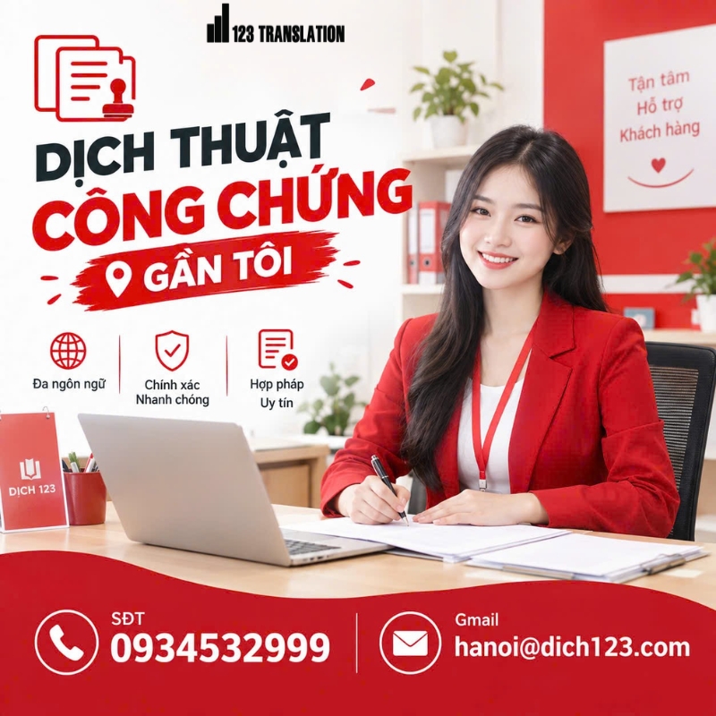 Dịch thuật công chứng gần tôi 