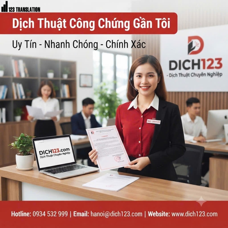 Dịch thuật công chứng gần tôi