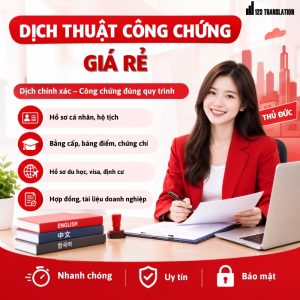 Dịch thuật công chứng giá rẻ