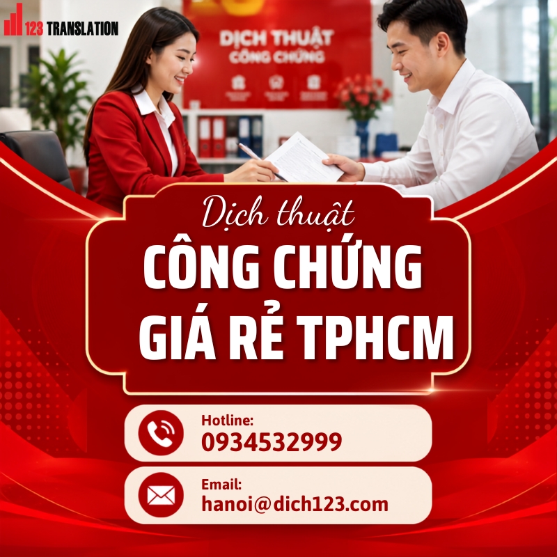 Dịch thuật công chứng giá rẻ TPHCM