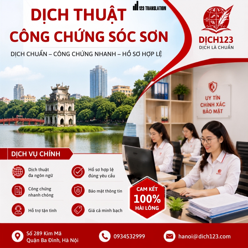 Dịch thuật công chứng Sóc Sơn