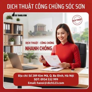 Dịch thuật công chứng Sóc Sơn