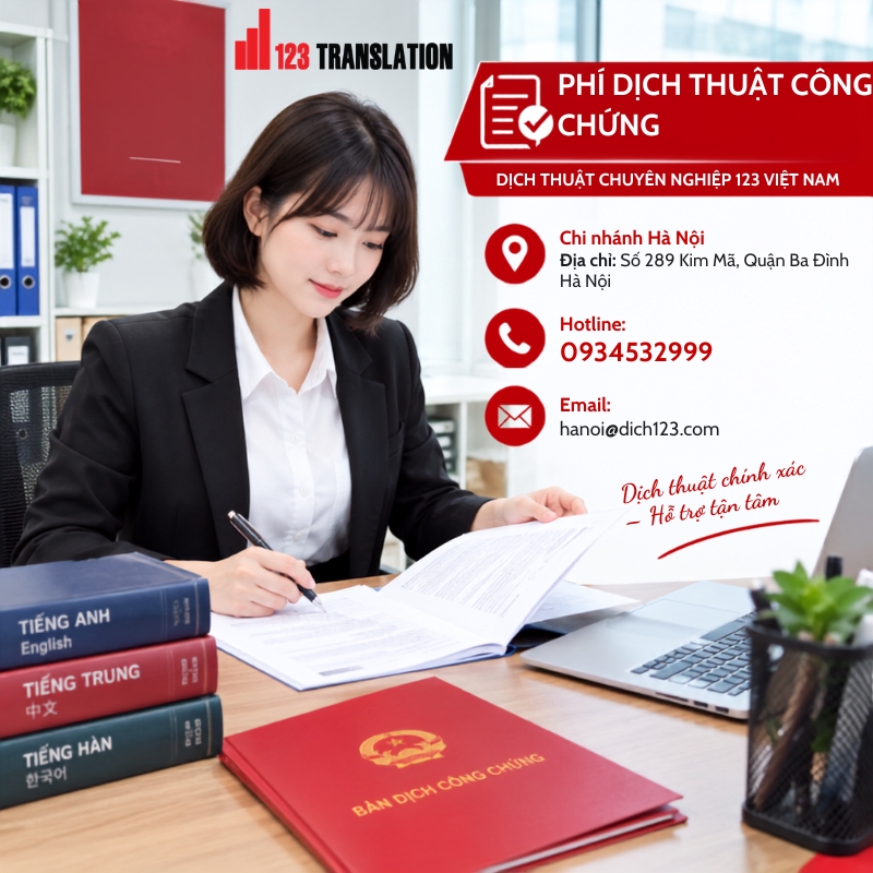 Phí dịch thuật công chứng