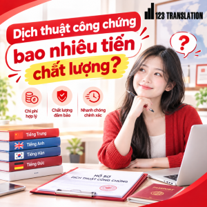 Tìm hiểu dịch thuật công chứng bao nhiêu tiền chất lượng giúp khách hàng chủ động ngân sách và hạn chế chi phí phát sinh.