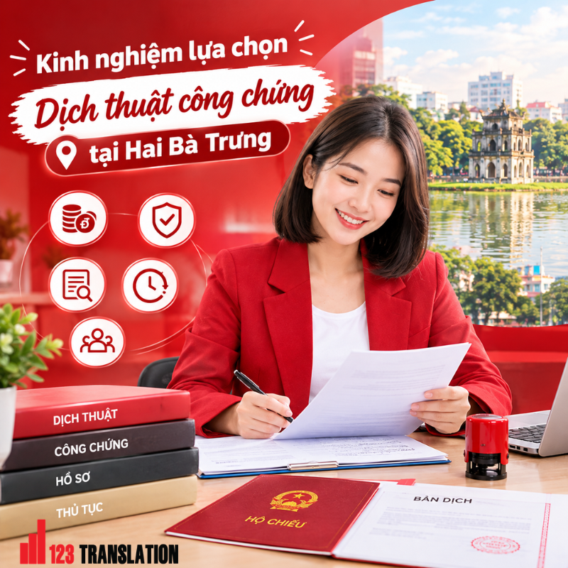 Lựa chọn đơn vị dịch thuật công chứng Hai Bà Trưng giá rẻ uy tín giúp khách hàng hạn chế sai sót, tiết kiệm thời gian và đảm bảo hồ sơ đáp ứng yêu cầu của cơ quan tiếp nhận.