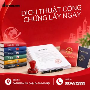 DỊCH THUẬT CÔNG CHỨNG LẤY NGAY