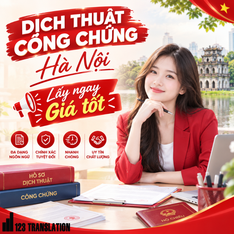 Khi cần hoàn thiện giấy tờ trong thời gian ngắn, dịch thuật công chứng Hà Nội lấy ngay giá tốt là lựa chọn phù hợp, giúp khách hàng tiết kiệm thời gian mà vẫn đảm bảo hồ sơ được xử lý theo đúng yêu cầu.