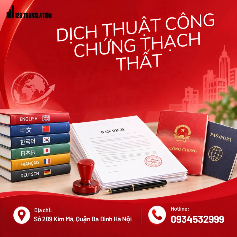 Dịch thuật công chứng Thạch Thất