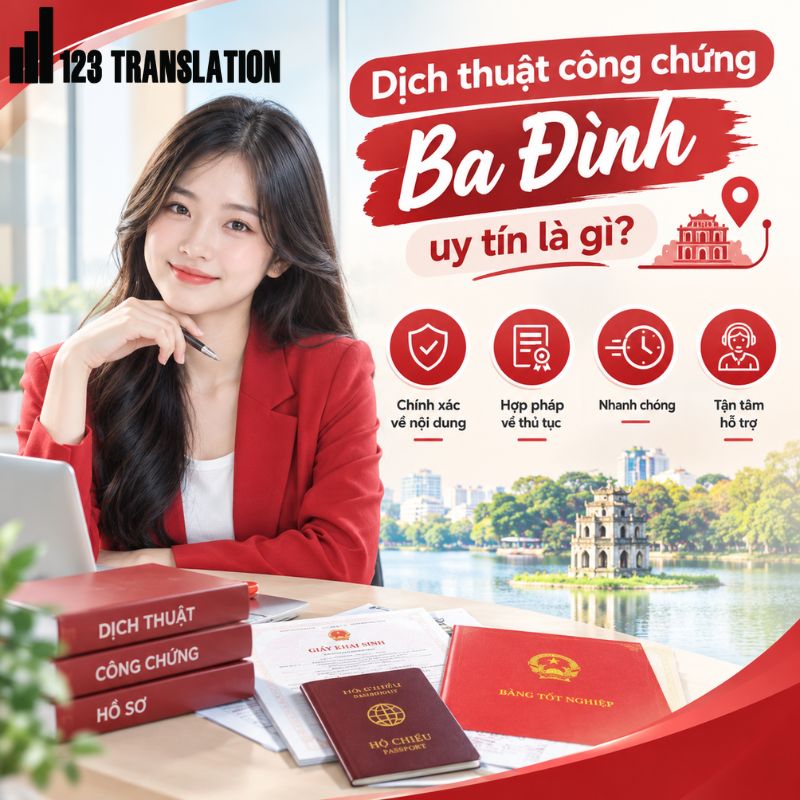 Để lựa chọn Dịch thuật công chứng Ba Đình uy tín, khách hàng nên gửi trước hình ảnh hoặc bản scan giấy tờ để được kiểm tra nội dung, tư vấn phương án xử lý và báo giá phù hợp.